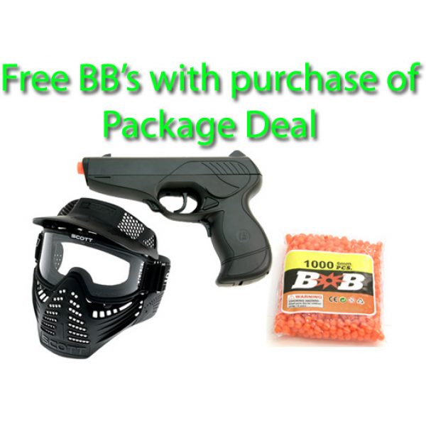 See Airsoft Pistol 1 Electric James Bond FPS-150 Pistol Airsoft Gun Package Deal (Mask and BBs)