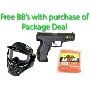 See Airsoft Pistol 1 Electric James Bond Pistol FPS-150 Blowback Airsoft Gun Package Deal (Mask and BBs)