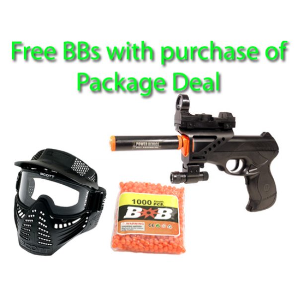 See Airsoft Pistol 1 Electric Tactical 2027A James Bond Pistol FPS-150 Blowback Airsoft Gun Package Deal (Mask and BBs)