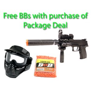 See Airsoft Pistol 1 Electric Tactical 2028A Pistol FPS-150 Blowback Airsoft Gun Package Deal (Mask and BBs)