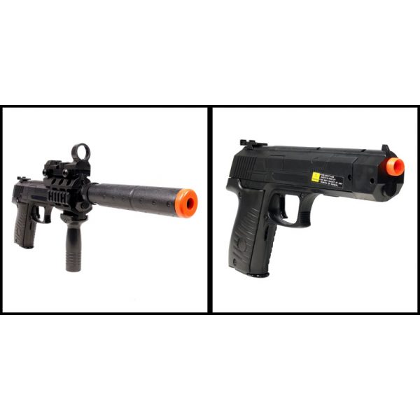 See Airsoft Pistol 2 Electric Tactical 2028A Pistol FPS-150 Blowback Airsoft Gun Package Deal (Mask and BBs)