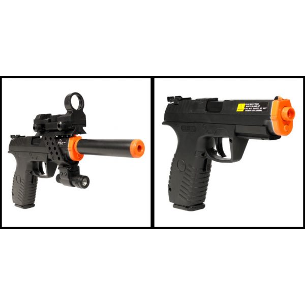 See Airsoft Pistol 2 Electric Tactical 2032A Pistol FPS-150 Blowback Airsoft Gun Package Deal (Mask and BBs)