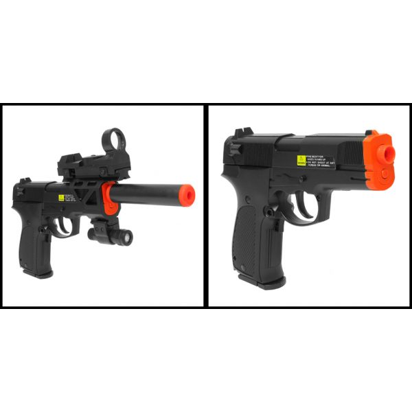 See Airsoft Pistol 2 Electric Tactical P88 Pistol FPS-150 Blowback Airsoft Gun Package Deal (Mask and BBs)