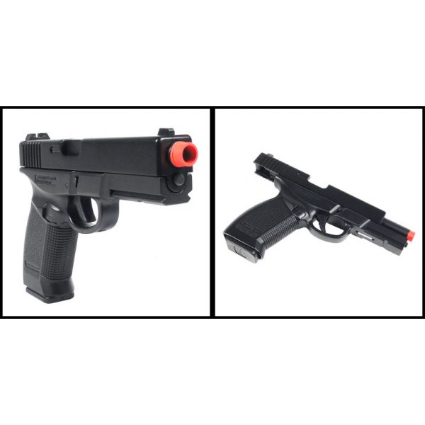 See Airsoft Pistol 2 Green Gas Dark Hawk 189B Pistol FPS-350 Full Metal Blowback Airsoft Gun Package Deal (Mask, Green Gas and BBs)
