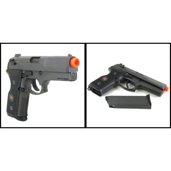 See Airsoft Pistol 2 Green Gas HFC M800 Pistol FPS-415 Full Metal Blowback Airsoft Gun Package Deal (Mask, Green Gas and BBs)