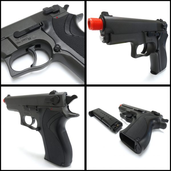 See Airsoft Pistol 2 Green Gas KJW M600 Pistol FPS-340 Non-Blowback Airsoft Gun Package Deal (Mask, Green Gas and BBs)