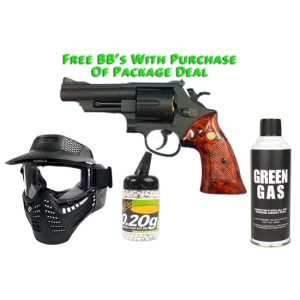See Airsoft Pistol 1 Green Gas TSD 131 Revolver 250 FPS Airsoft Gun Package Deal (Mask, Green Gas and BBs)
