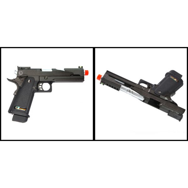 See Airsoft Pistol 2 Green Gas TSD Caspian WE Hi-Capa 5.1 Dragon Pistol FPS-400 Full Metal Blowback Airsoft Gun Package Deal (Mask, Green Gas and BBs)