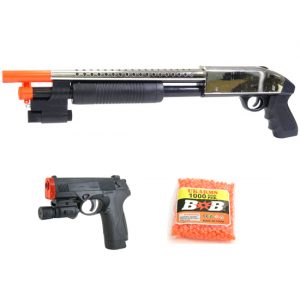 See Airsoft Pistol 1 Spring CYMA P188A Shotgun Chrome and PX4 Laser Pistol Combo Airsoft Gun