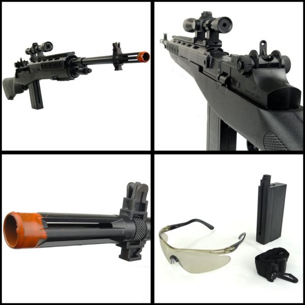 See Airsoft Rifle 2 Spring Tactical OPS M14 Sniper Rifle FPS-200 Airsoft Gun Package Deal (Mask and BBs)