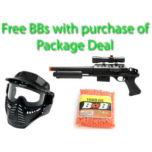 See Airsoft Pistol 1 Spring Special Tactics Pistol Grip Shotgun Airsoft Gun Package Deal (Mask and BBs)