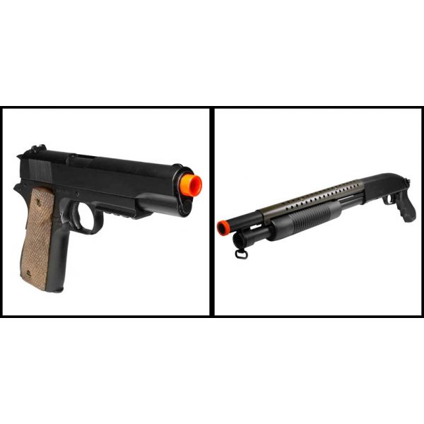 See Airsoft Pistol 2 TSD Spring T-Rex Shotgun FPS-400 M1911 Pistol FPS-300 Combo Pack Airsoft Guns
