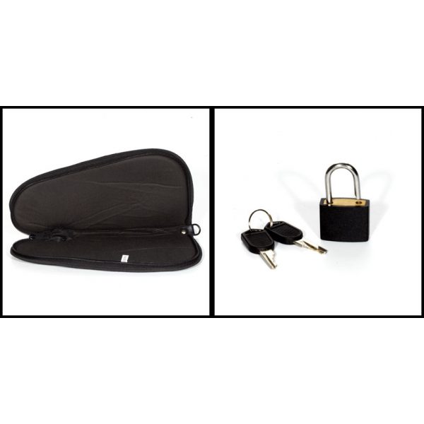 See Airsoft Accessory 2 12.6 Inch Airsoft Pistol Pouch with Lock & 2 Keys