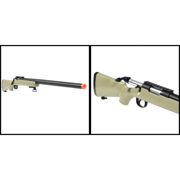 See Airsoft Rifle 2 Spring TSD Tactical SD700 Bolt Action Sniper Rifle Tan FPS-520 Airsoft Gun