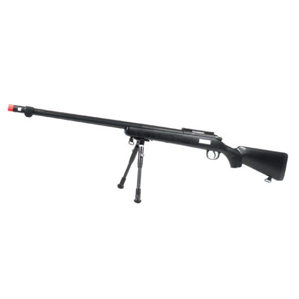 See Airsoft Rifle 1 Spring TSD Tactical SD702 Bolt Action Sniper Rifle Black FPS-590 Bipod Airsoft Gun
