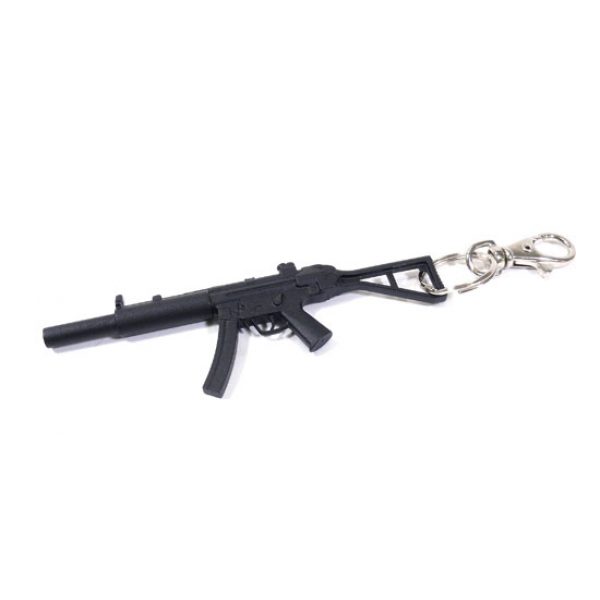 See Airsoft Accessory 1 Airsoft MP5 Rifle Metal Black Key Chain
