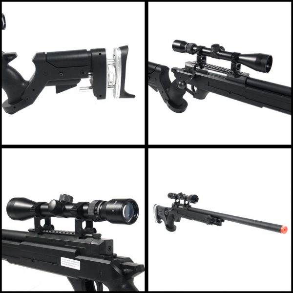 See Airsoft Rifle 2 Spring TSD Tactical SD97 Bolt Action Sniper Rifle Black FPS-590 Airsoft Gun