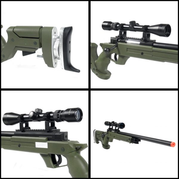 See Airsoft Rifle 2 Spring TSD Tactical SD97 Bolt Action Sniper Rifle Olive Drab FPS-590 Airsoft Gun
