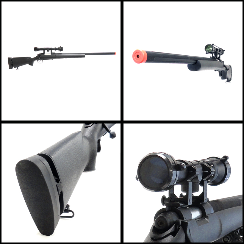 See Airsoft Rifle 2 Spring UK Arms M28A Bolt Action Sniper Rifle FPS-575 Airsoft Gun