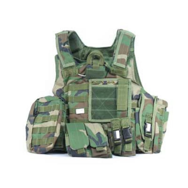 See Airsoft Accessory 1 Deluxe Camo Green Molly Vest Full Load Bearing Airsoft Accessory