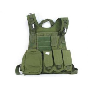 See Airsoft Accessory 1 Deluxe Green Molly Vest Front and Back Load Bearing Airsoft Accessory