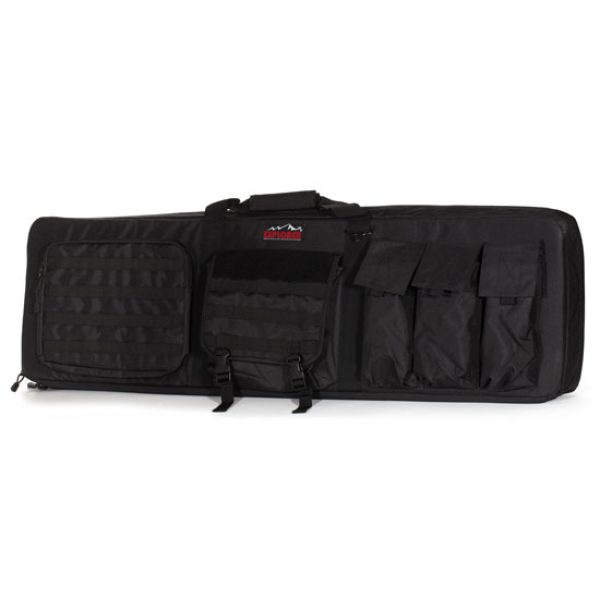See Airsoft Accessory 1 Explorer 45 Inch Black Airsoft Double Rifle Case with Molle Pockets