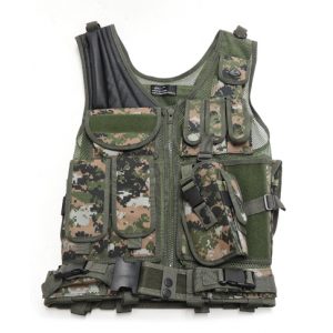 See Airsoft Accessory 1 Fidragon Airsoft Deluxe Tactical Vest Woodland Digital Camo