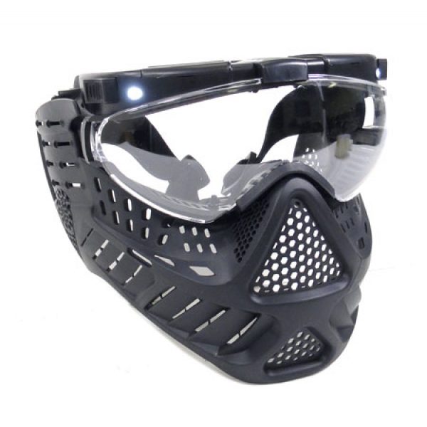 See Airsoft Accessory 1 Fidragon Airsoft Tactical Recon Full Face Mask With Lights And Fan