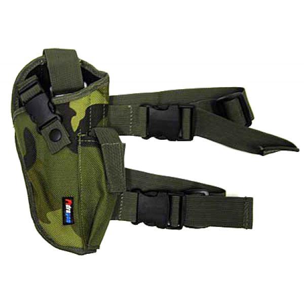 See Airsoft Accessory 1 Fidragon Airsoft Woodland Camo Right Handed Drop Leg Pistol Holster
