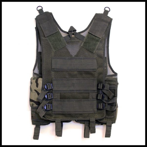 See Airsoft Accessory 2 Fidragon Tactical Vest Woodland Camo Airsoft Accessory