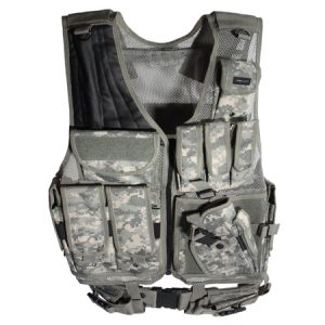 See Airsoft Accessory 1 FIREPOWER Deluxe Tactical Vest ACU Digital Camo Vest Airsoft Accessory