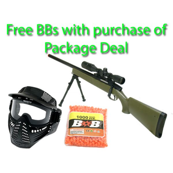 See Airsoft Rifle 1 Spring UTG Gen 5 Accushot Competition Master Model 700 Pro with Upgraded Bolt Sniper Rifle Green FPS-450 Airsoft Gun Package Deal (Mask and BBs)