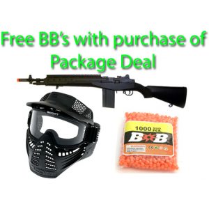 See Airsoft Rifle 1 Spring VB M14 M1 Garand Sniper Rifle FPS-390 Airsoft Gun Package Deal (Mask and BBs)