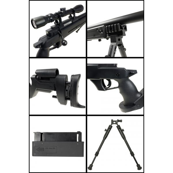 See Airsoft Rifle 2 Spring WELL MB05D Bolt Action Sniper Rifle FPS-480 Airsoft Gun