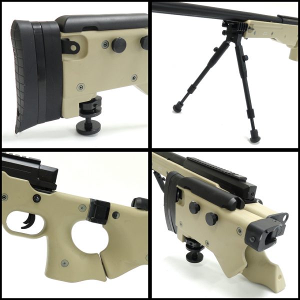 See Airsoft Rifle 2 Spring WELL MB08C L96 Bolt Action Sniper Rifle Tan FPS-550 Airsoft Gun