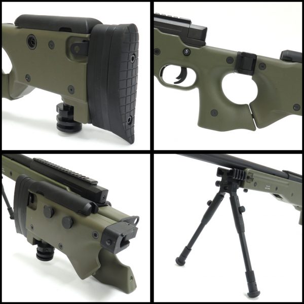 See Airsoft Rifle 2 Spring WELL MB08G L96 Bolt Action Sniper Rifle Green FPS-550 Airsoft Gun