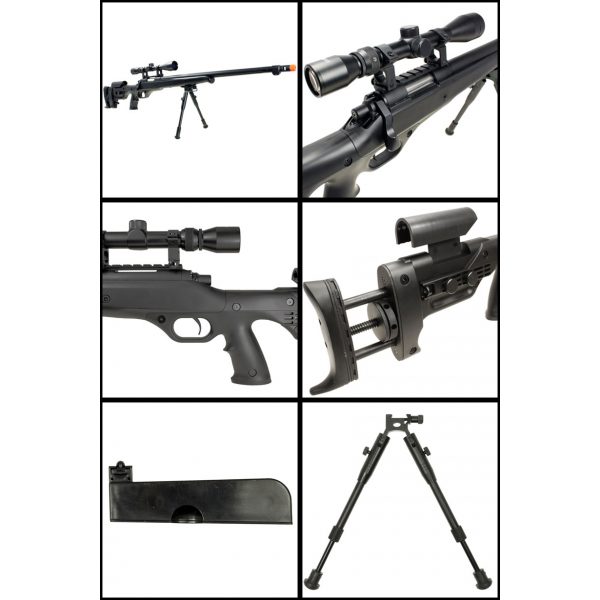 See Airsoft Rifle 2 Spring WELL MB12D Bolt Action Sniper Rifle FPS-465 Airsoft Gun