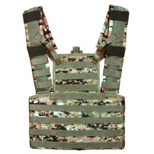 See Airsoft Accessory 1 Taigear Airsoft Molle Tactical Chest Rig Woodland Digital Camo