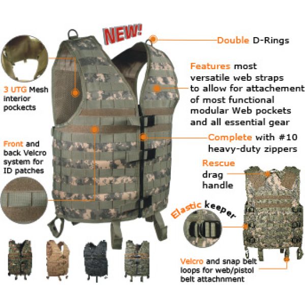 See Airsoft Accessory 1 V747T Molle Web Tactical Vest Airsoft Gun Accessory Desert Tan