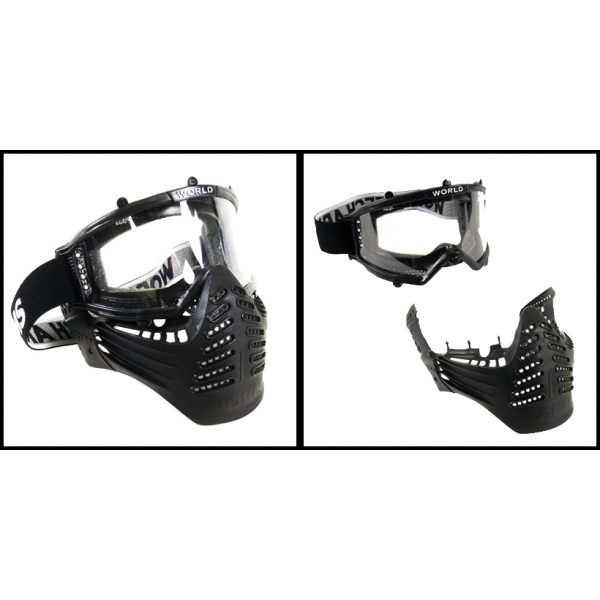See Airsoft Accessory 2 World Tech Arms Survivor Full Face Airsoft Mask with Goggles And Visor