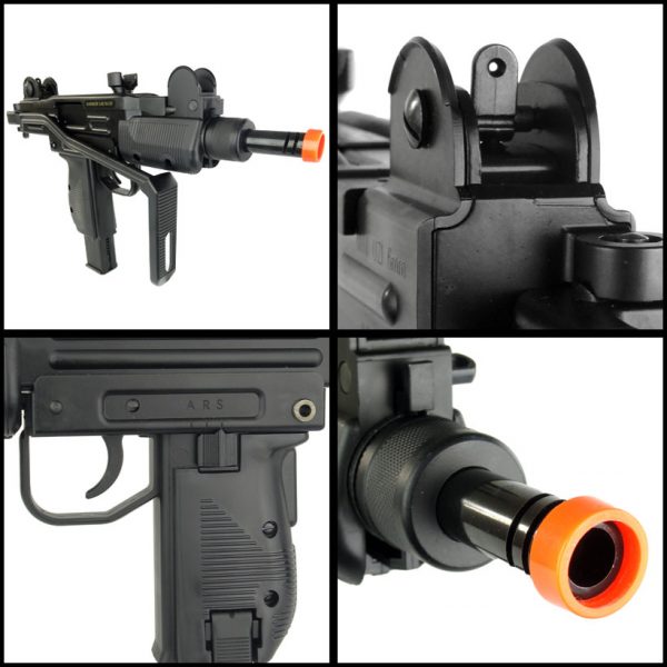 See Airsoft Rifle 2 CO2 Cybergun Mini Uzi FPS-509 Full Metal Blowback Airsoft Gun