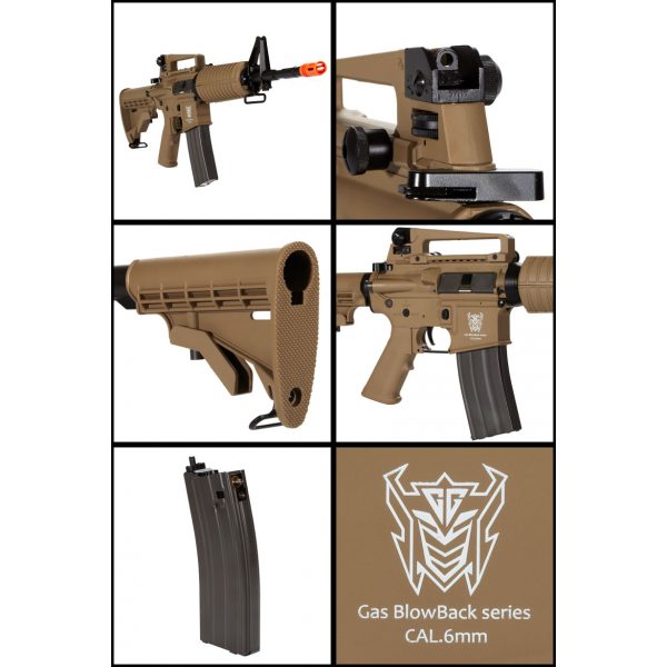 See Airsoft Rifle 2 Green Gas G&G G16 Carbine DST FPS-430 Gas Blowback Airsoft Rifle