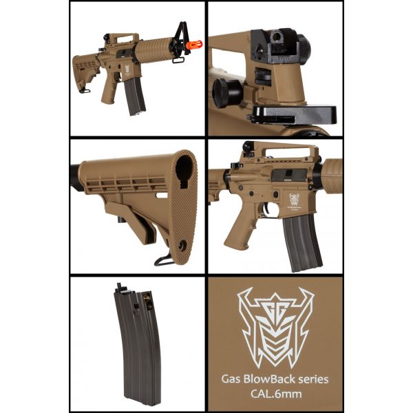 See Airsoft Rifle 2 Green Gas G&G G16 Carbine Light DST FPS-430 Gas Blowback Airsoft Rifle