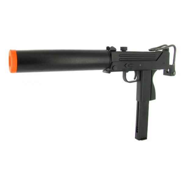 See Airsoft Rifle 1 Green Gas HFC Assault Eagle SMG FPS-415 Mock Silencer, Folding Stock Airsoft Gun