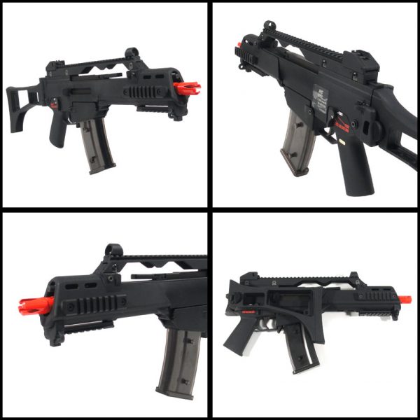 See Airsoft Rifle 2 Green Gas WE G39C Assault Rifle FPS-475 Blowback, Side Folding Stock Airsoft Gun