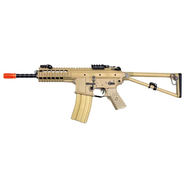 See Airsoft Rifle 1 Green Gas WE PDW Blowback Rifle Desert Edition FPS- 430 Side Folding Stock Airsoft Gun