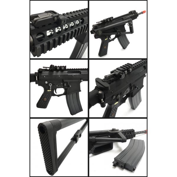 See Airsoft Rifle 2 Refurbished Green Gas WE PDW Assault Rifle FPS-500 Full Metal Airsoft Gun