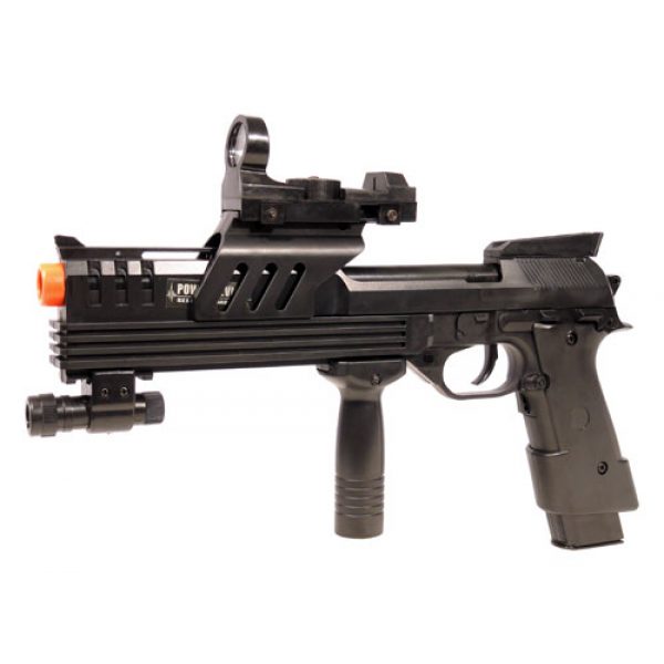 See Airsoft Pistol 1 Electric Full Auto Tactical 2030A Pistol FPS-150 Blowback, Barrel Extender, Flashlight, Red Dot Scope Airsoft Gun