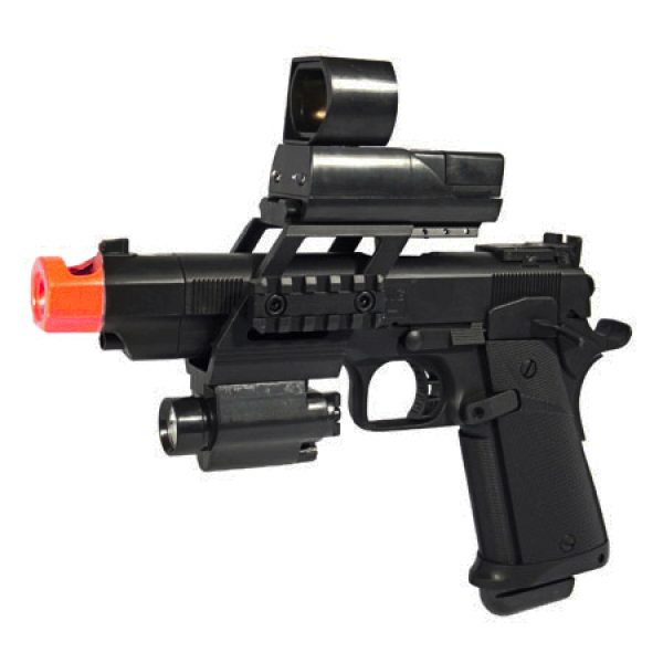 See Airsoft Pistol 1 Electric JP 930C Golden Arms Pistol FPS-230 Laser, Flashlight, Mock Sight Airsoft Gun