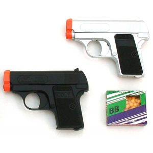 See Airsoft Pistol 1 Spring Double Eagle Pistol FPS-150, 2 Pack Black and Silver Airsoft Gun